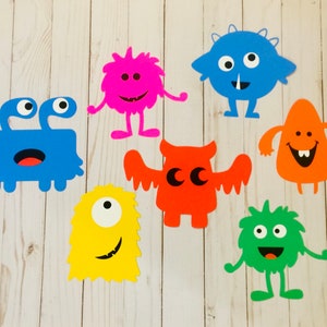 15 Monster Cutouts Die Cuts 5&quot;