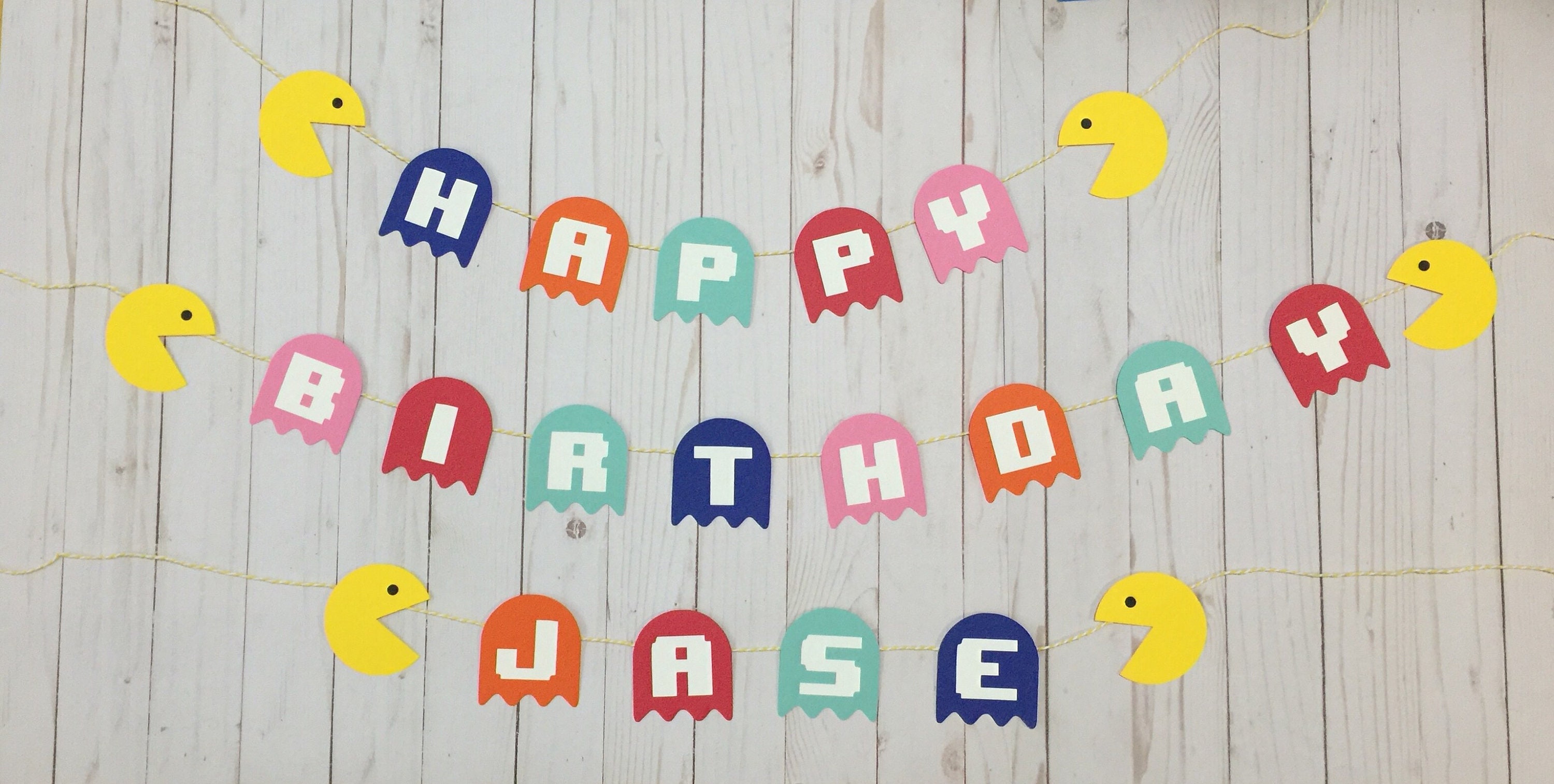 Happy Birthday Pacman Banner | Etsy