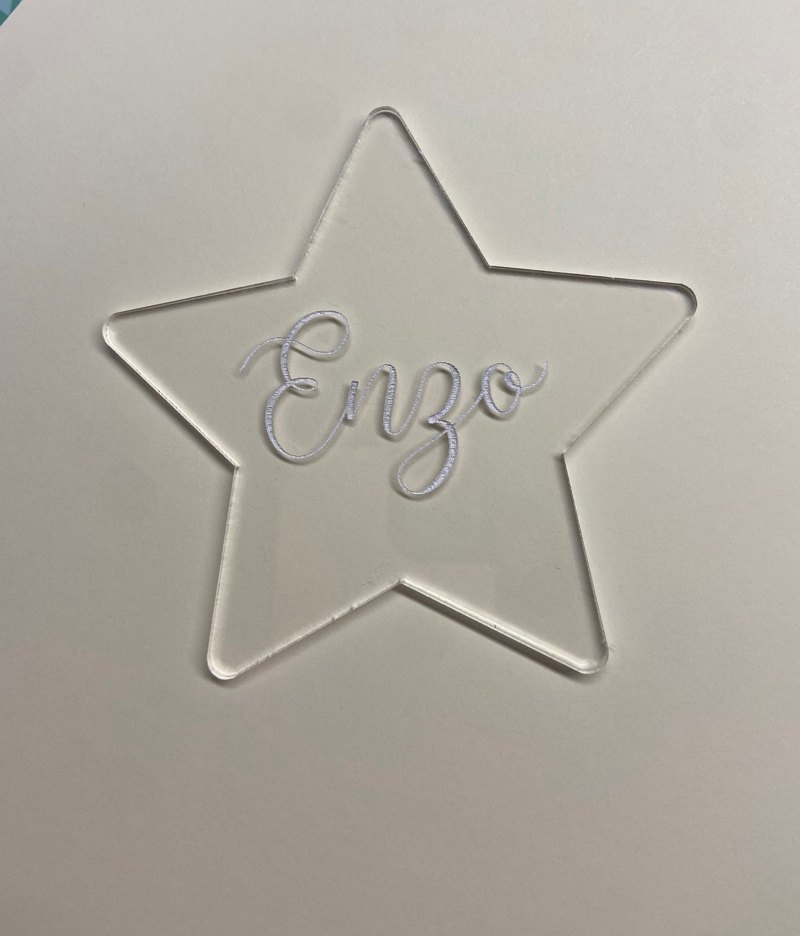 Acrylic Engraved Star Tag Baby Shower Favor Tags Acrylic | Etsy