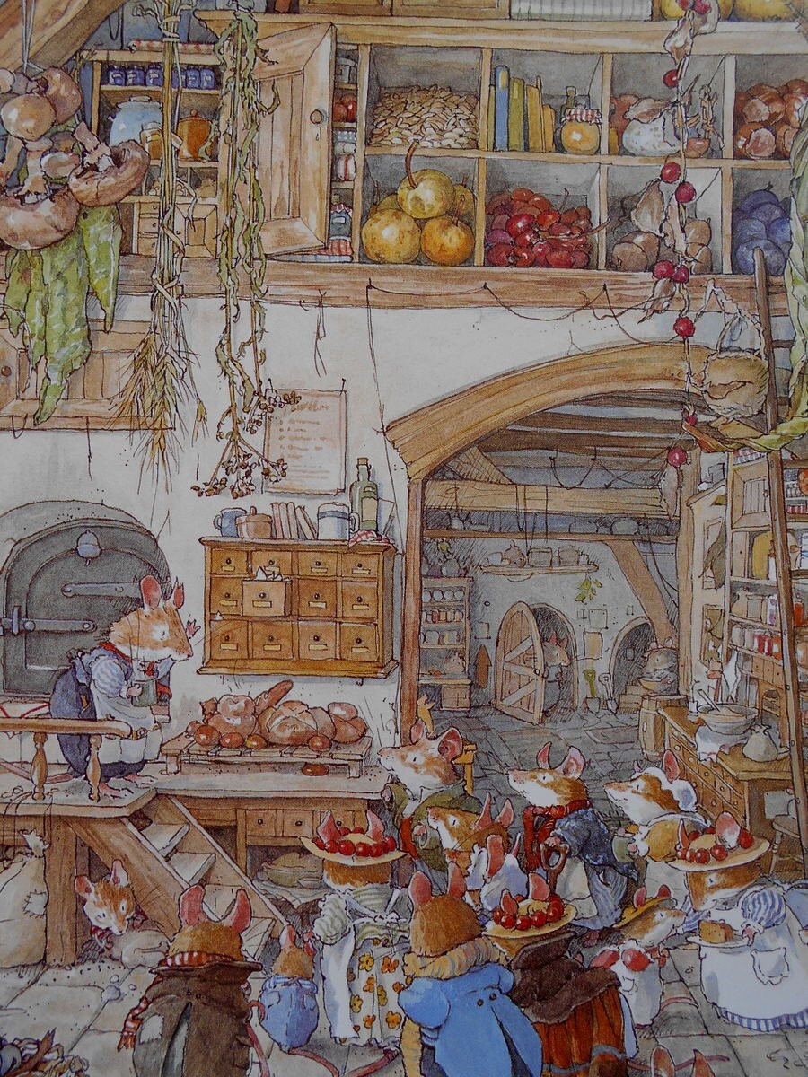 Brambly Hedge Mounted Print - IN THE STOREROOM - 12