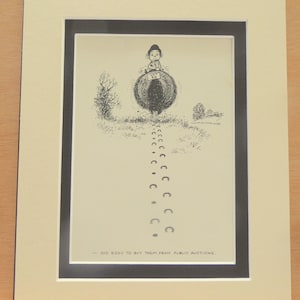 Learning To Ride - Norman Thelwell 10&quot; x 8&quot; DOUBLE MOUNTED PRINT