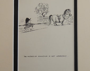 Norman Thelwell 10" x 8" DOUBLE MOUNTED PRINT  - The method of mounting is not important