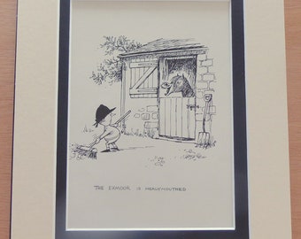 The Exmoor Pony - Funny Comical Pony Prints by Norman Thelwell 10" x 8" DOUBLE MOUNTED PRINT