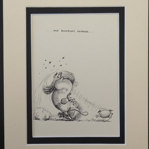 And downright courage - Norman Thelwell 10&quot; x 8&quot; DOUBLE MOUNTED PRINT