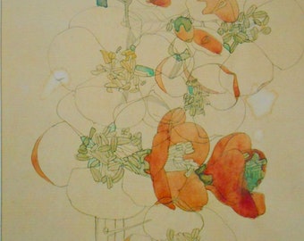 JAPONICA - Charles Rennie Mackintosh - Jugend - - Monterat tryck 25 x 20 cm