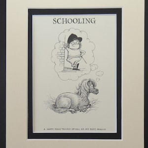 Schooling - Norman Thelwell 10&quot; x 8&quot; DOUBLE MOUNTED PRINT
