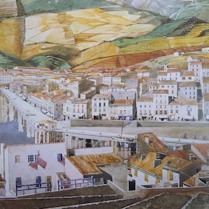PORT VENDRES La Ville France - Charles Rennie Mackintosh - En 12 » x 12 » Ivory Mount prêt à placer dans Frame