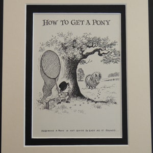 Norman Thelwell 10&quot; x 8&quot; DOUBLE MOUNTED PRINT  - How to get a pony