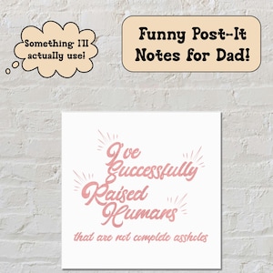 Bloc-notes post-it amusant pour la fête des pères Notes autocollantes amusantes Cadeau pour papa Cadeau mignon Fournitures de bureau pour papa Petit cadeau original pour l'anniversaire de papa