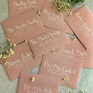 Custom Calligraphy Wedding Envelopes