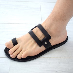 Sandales grecques en cuir pour hommes