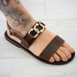 Spartacus Mens Gladiator Men Sandals, Greek men sandals, Genuine Leather sandals