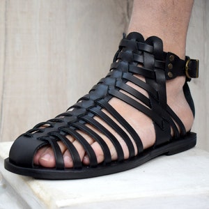 Spartacus Cosplay Warrior Costume Gladiator Roman Sandals ...