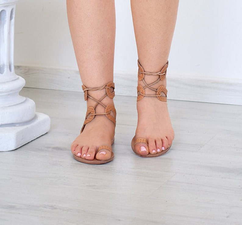 Gladiator Women Sandals Women Gift Sparta Sandals High Quality Natural Color Handmade Sandals Gift For Women Genuine Leather