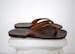 Flip flop Greek Leather sandals - slipers Men, Thongs brown Color, leather sole - insole 