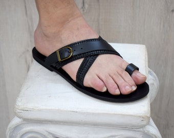 Men's Slides Sandals with toe ring
