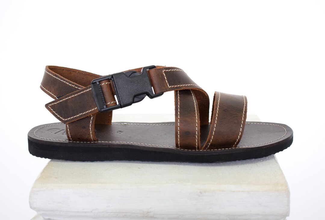 mens leather sport sandals