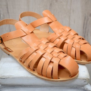 Fisherman sandals for men leather and handmade