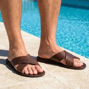 Mens Criss Cross Sandals - Etsy display picture 1