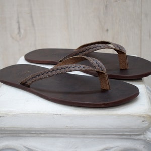 Earthing grounding barefoot Zero drop sandals for men Brown with heel