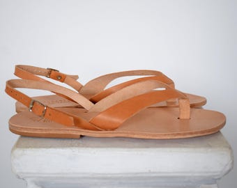 Flip flop sandals for Men with Genuine Leather in Greek style