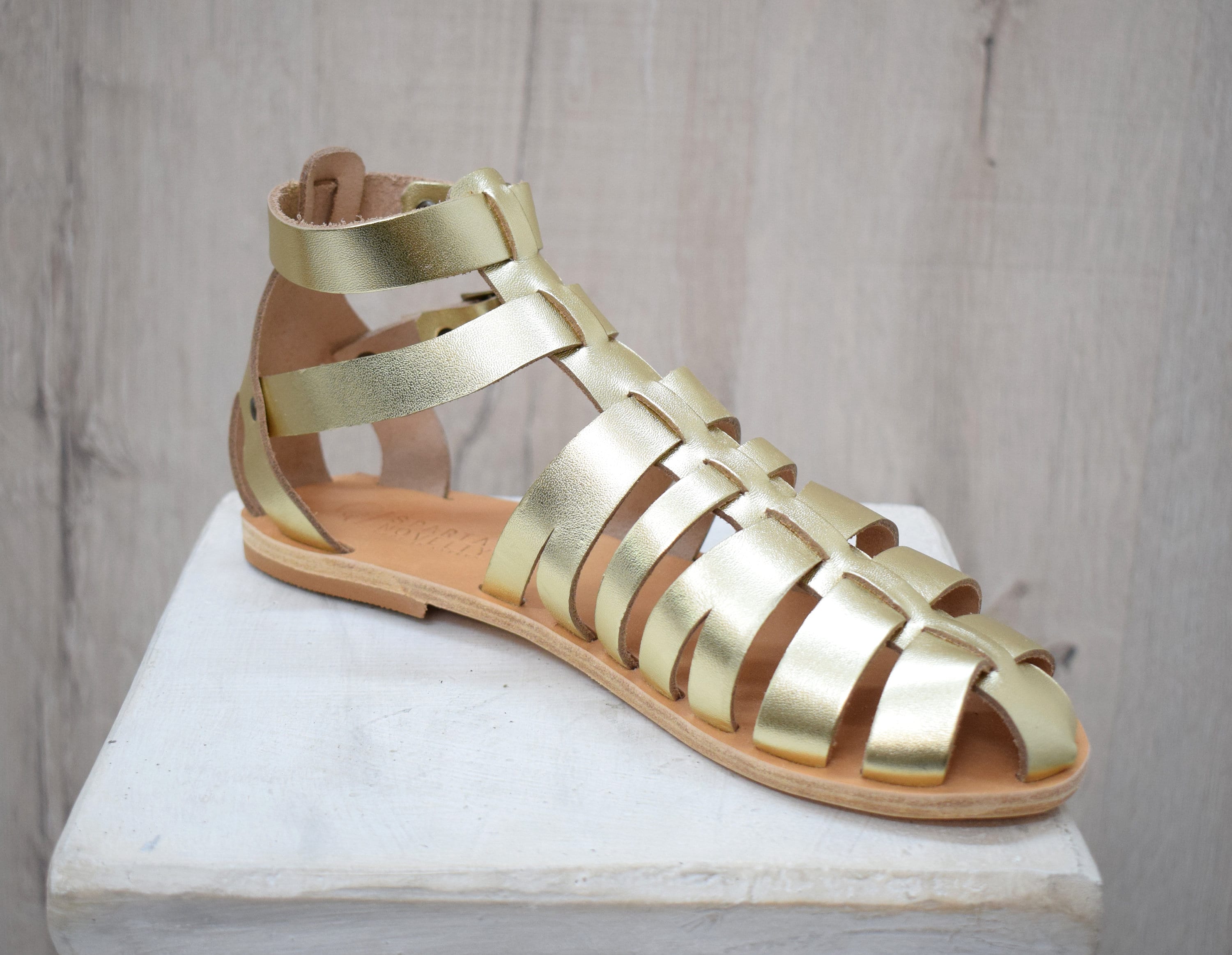 Gold Mens Movie and Theater Gladiator Sandals - Etsy