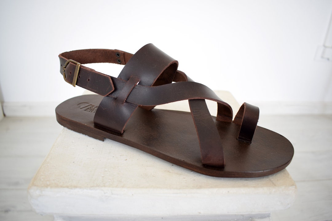 Men's Greek Handmade Leather Sandals. - Etsy