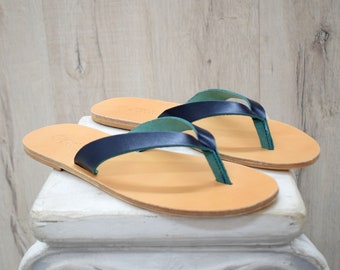 Men's Flip Flops Greek Sandals with Genuine Leather