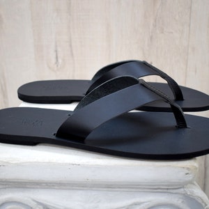 Flip Flop Greek Leather Sandals Men, Brown Color, Gift for Men ...