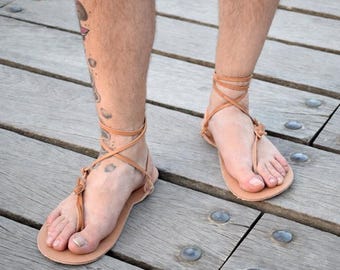 Huarache Barefoot Sandals for outdoor experience made from leather