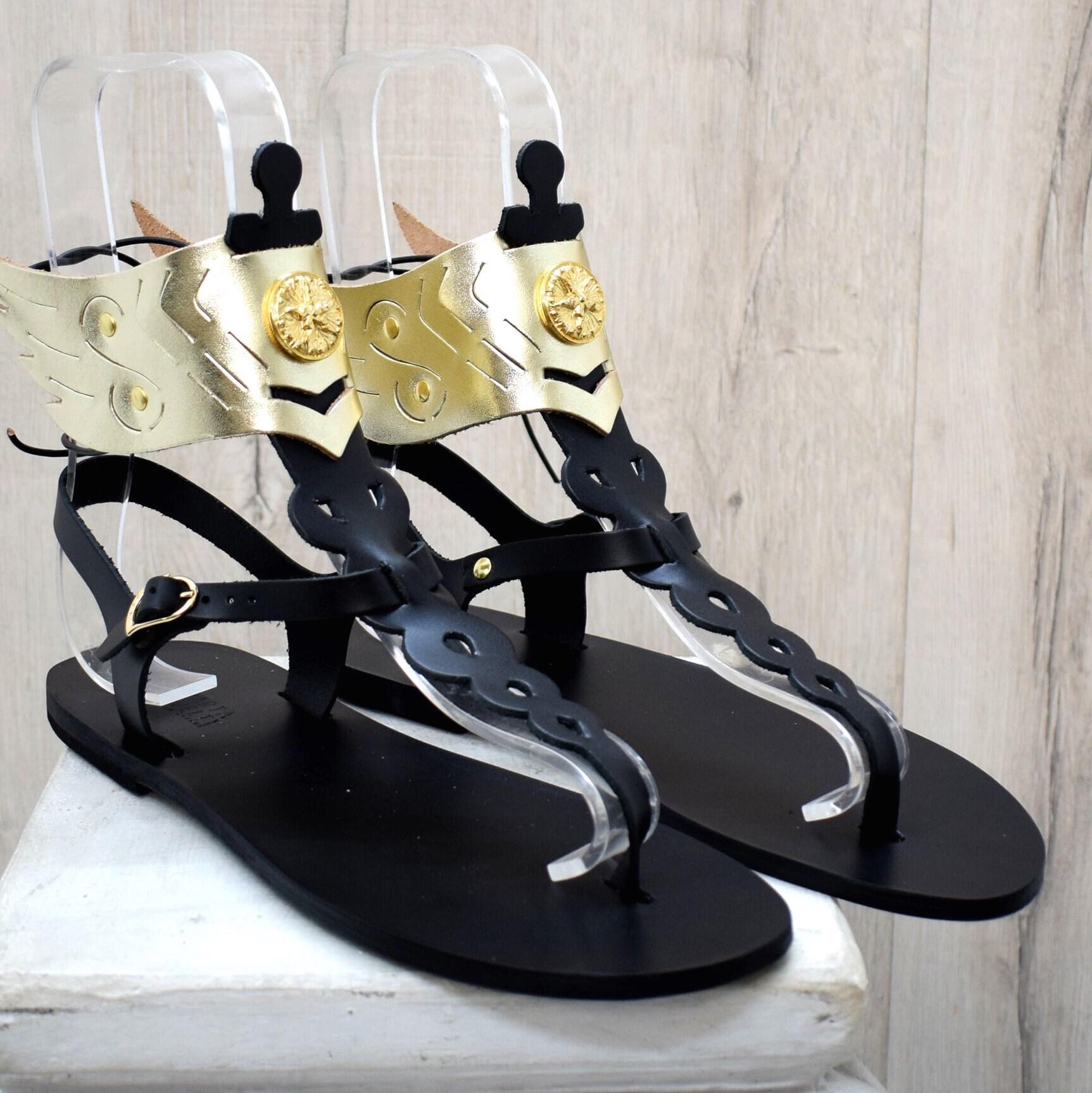 Vintage Greek Lightening Sandals Winged Greek God Sandals, Flying Sandals, Angel Sandals. - Etsy main image 2