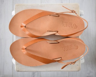 Flip flop Greek Genuine Leather sandals for women