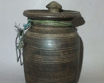 Old Wooden Milk Pot Jug from Nepal, Nepali Domestic Utensil, FREE SHIPPING