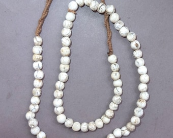 Necklace with Small Round Shell Beads, Folk Beads