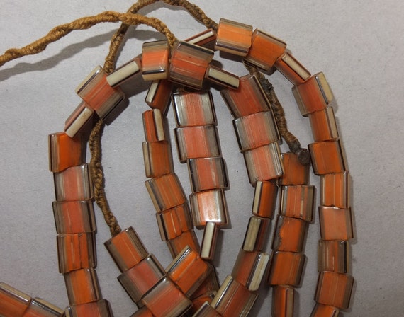 Two Necklaces Strands with Orange Glass Beads fro… - image 5
