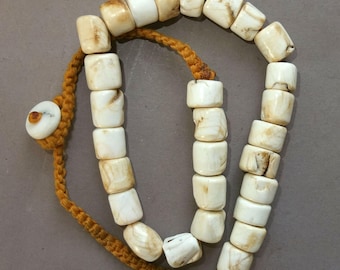 Tube Shaped Shell Bead Necklace from Nepal