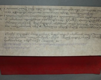 Buddhist Prayer Book Old Burmese Hand Written Buddhist Manuscript Religious Ar 