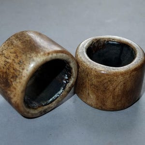 Two Naga Bone Hair Rings, Traditional Naga Hair Jewelry, Folk Art, Pendants, Naga Beads, FREE SHIPPING