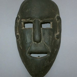 Oud gebruikt hardhout sjamaan folk ceremonie dansen festival masker uit Nepal, etnische folk tribale kunst, ritueel ambacht, gratis verzending