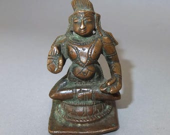 South Indian Antique Bronze Bhudevi Statue, Tamil Nadu Statue