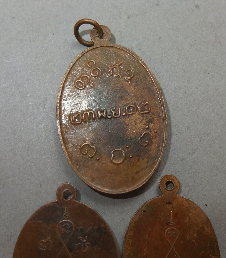 Copper Amulet Thai Buddhist Copper Amulet Pendants, Ethnic Jewelry Set - Etsy