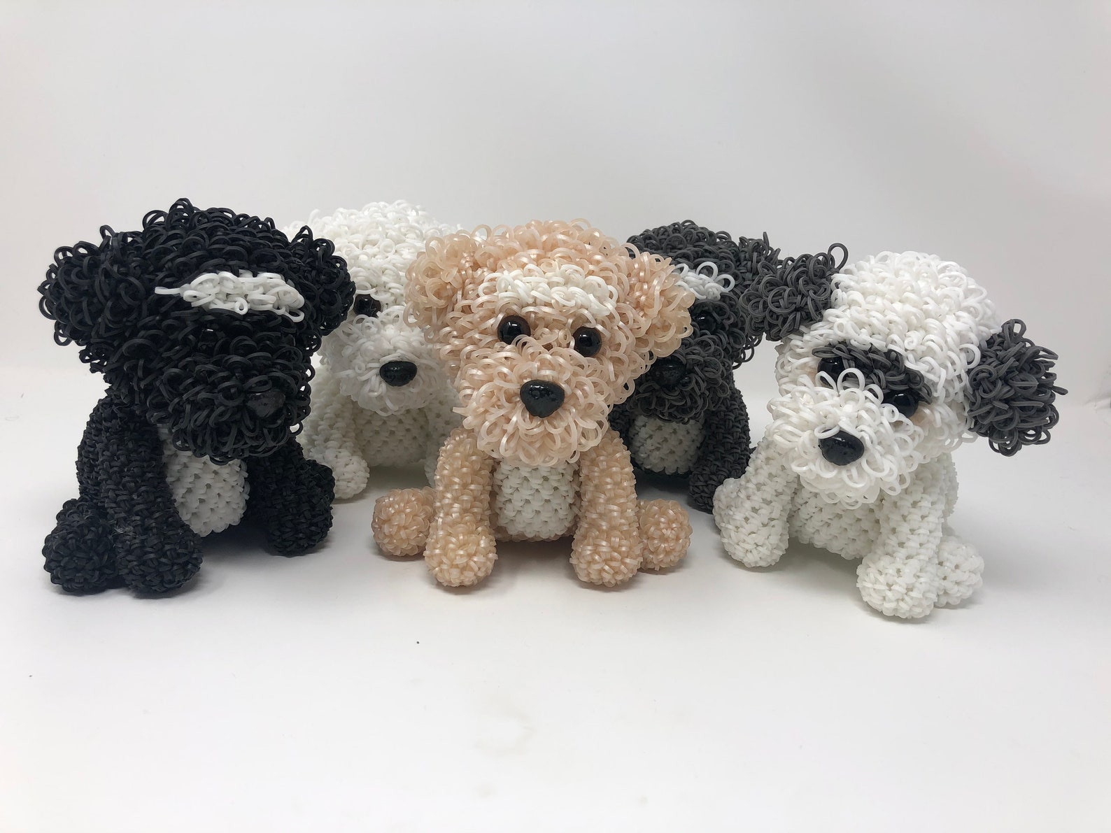 Cockapoo Rubber Band Figure Rainbow Loom Loomigurumi Rainbow Etsy