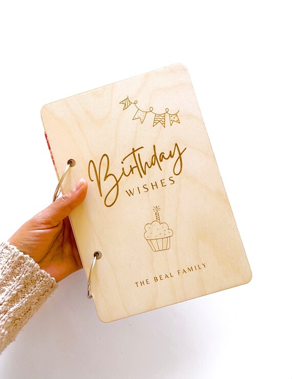 Birthday Card Keeper Wooden Personalized Card Keeper Card Storage Card Binder Card Organizer