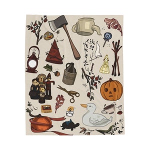Couverture murale au-dessus du mur du jardin Couverture d'Halloween pour la fête des moissons de Pottsfield Couverture universitaire rétro pour la fête des moissons image 3