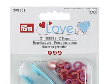 Prym Love Druckknöpfe Jersey 8mm, Rottöne