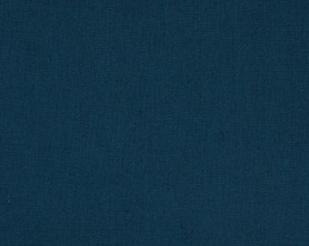 Linen-cotton fabric, petrol blue