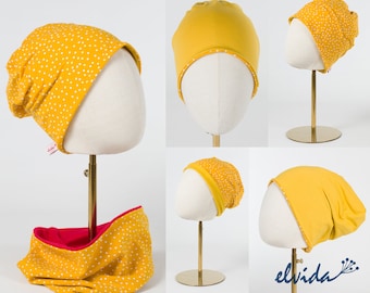 Organico Reversible Beanie Dots Giallo