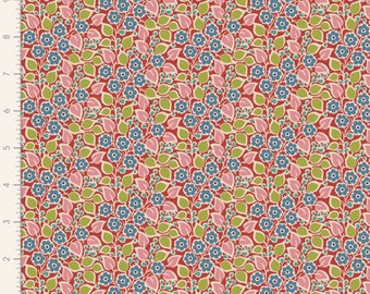 Cotton fabric Tilda Pie in the Sky Topsy Turvy Red