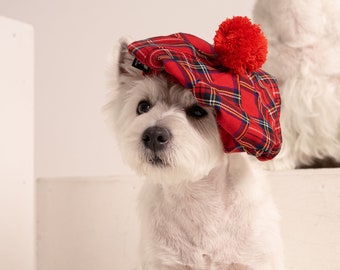 Dog Tam for Scottish. Tweed Westie Cap. Scottish Dog Hat. Dog British Accessory. Dog Hat. Westie Clothes. Festive Dog Costumes. Photoshoots