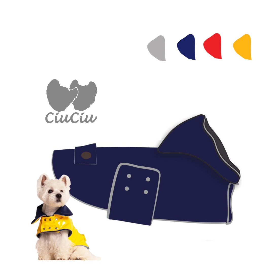 Waterproof Dog Coat With Hood and Studs. Fleece or Thin Light Etsy